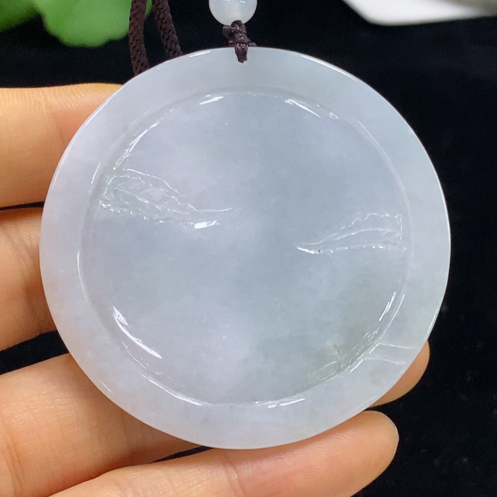 F34071928 Jadeite Pendant Guanyin with Non-Grade A Beads Including Rope Total Weight Approx. 52.33g