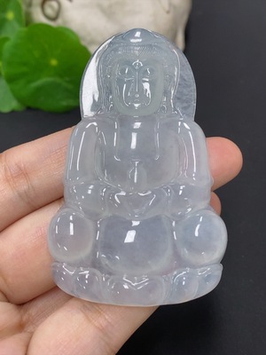 F46556905 翡翠挂件观音 货品总约重33.56g