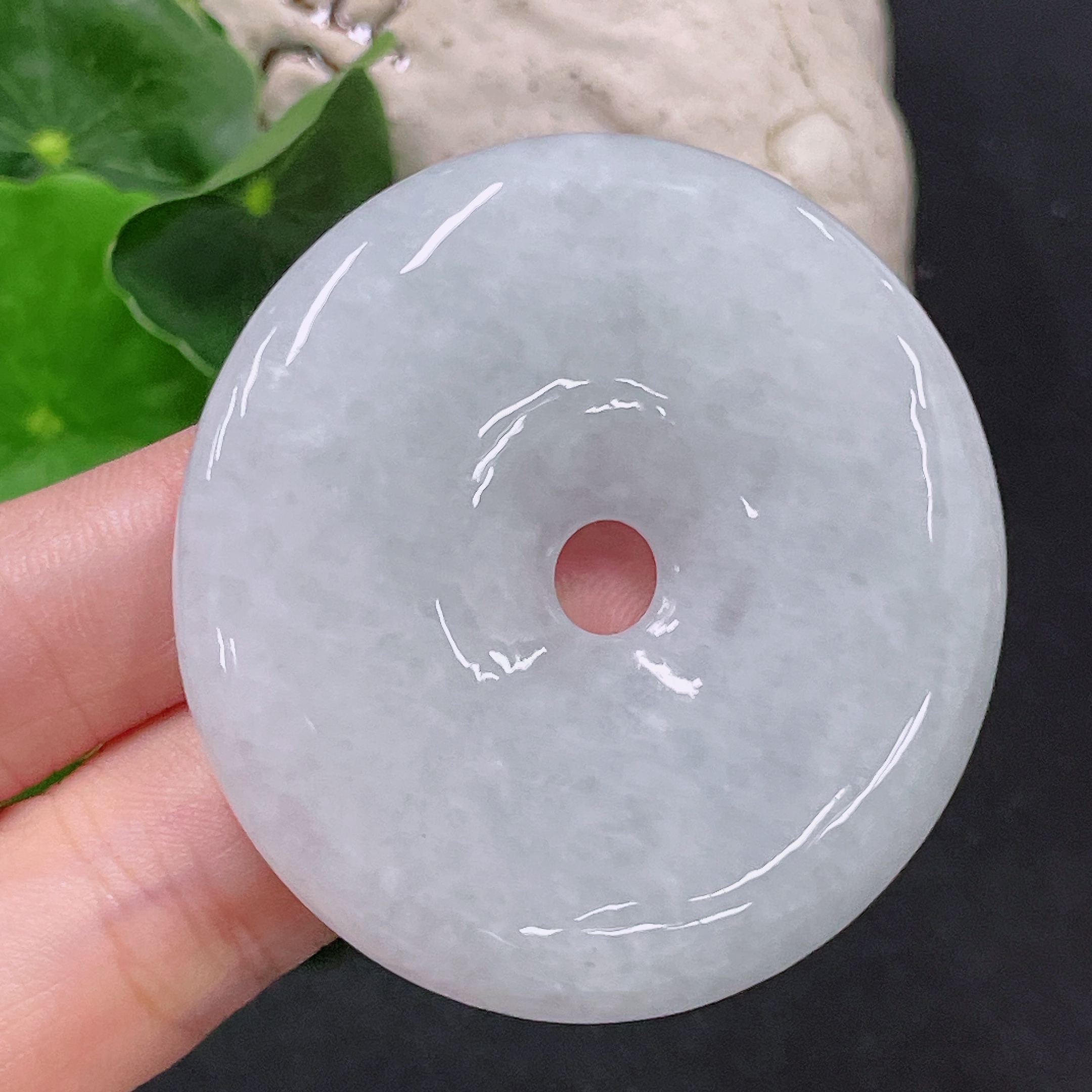 F33894156 Jadeite safety buckle pendant with a total product weight of approximately 49.5 grams