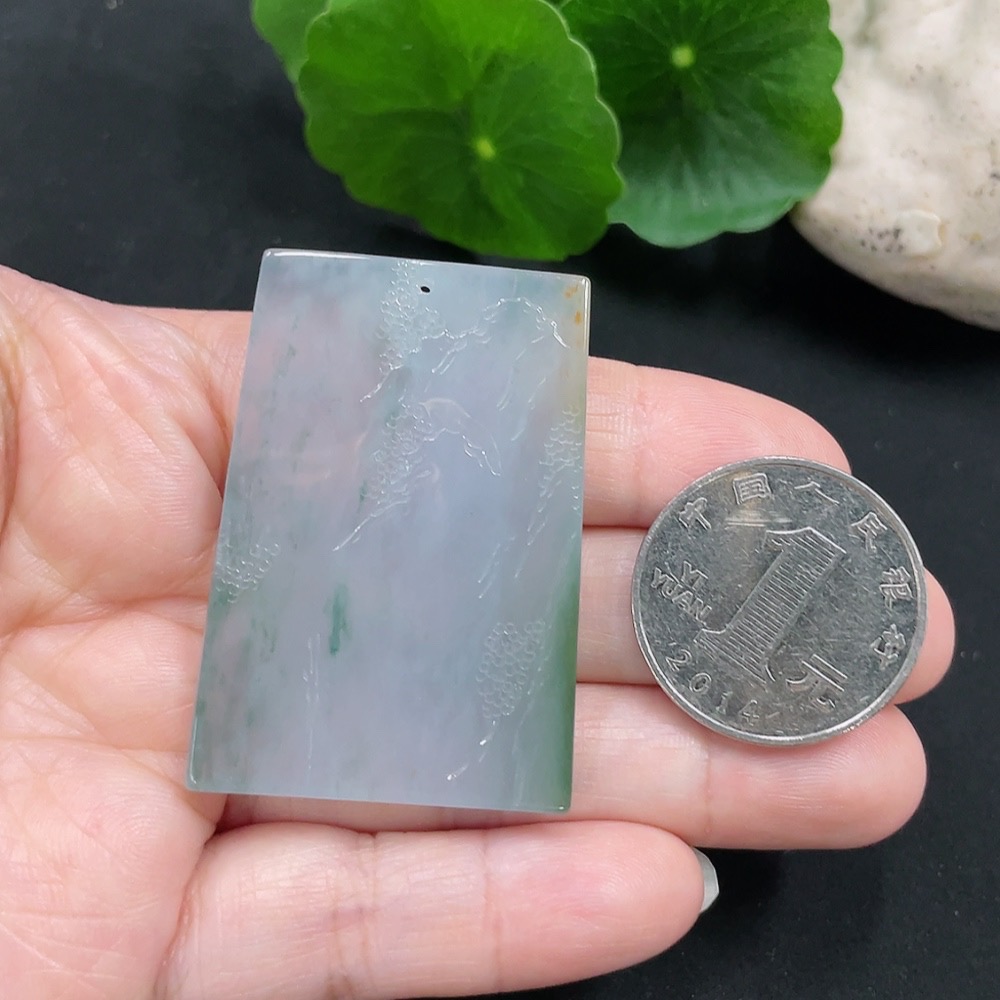 F31627283 Jadeite landscape pendant with total weight about 20.9g