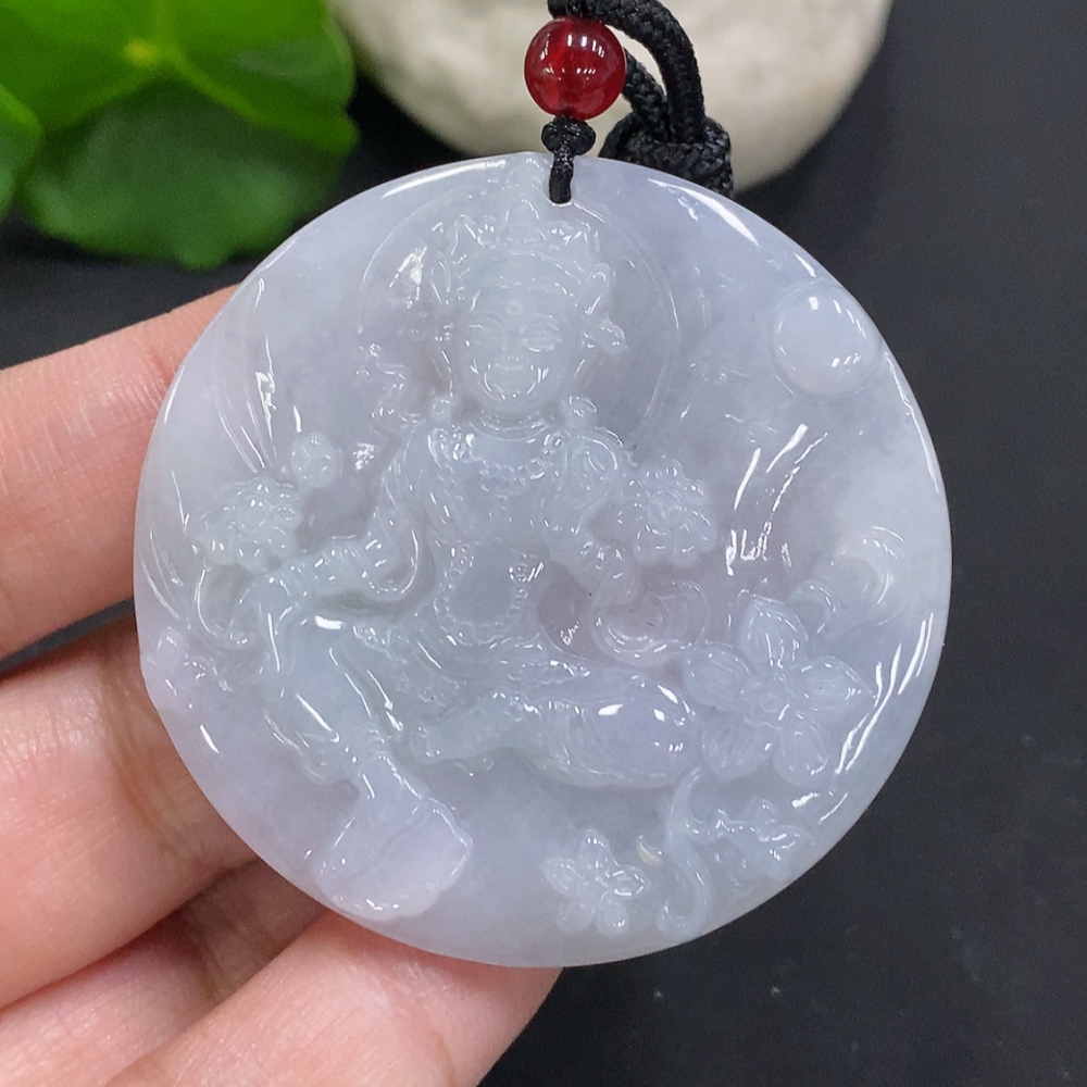 F35127314 Jadeite Tara Pendant Total Weight with Cord Approx. 23.8g (Beads Non-A)