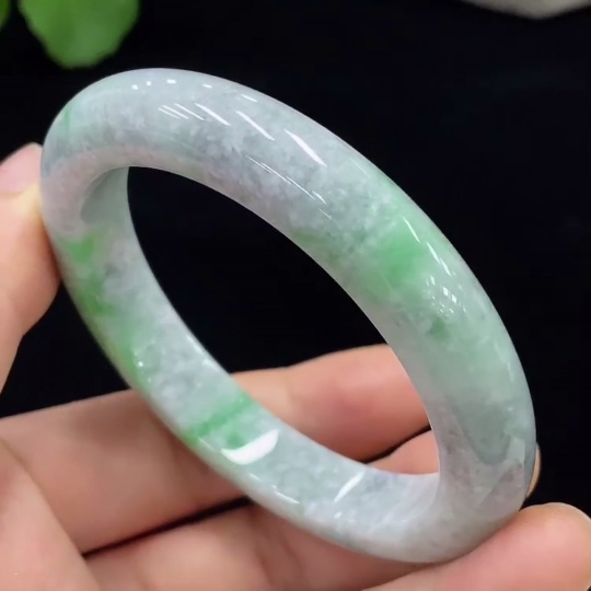 F30480046 Jadeite Round Bracelet Size 53.8 Total Weight Approx. 50.42g