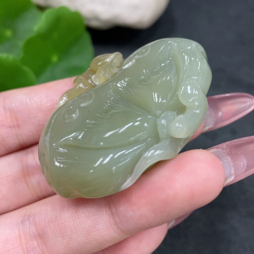 H33925604 Hetian Jade Pendant - Quacking Wealth, Total Weight Approx. 39.5g