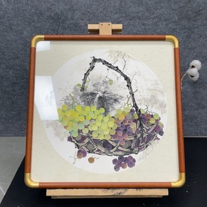 P41947876 王玉强《丰硕》纸面水墨国画 有装裱 外框约38*38cm