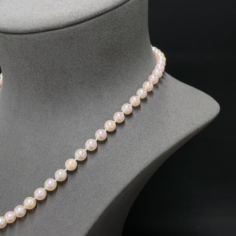 C32784539 Seawater Pearl Necklace Non-Gold Total Weight Approx. 26.75g Ca. 6.5mm