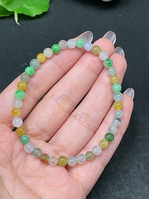 F34045967 Jadeite Bracelet, Color Origin Undetermined, Total Weight Approx. 8.9g, Size About 5.4mm