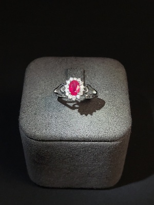 C22514515 18K Gold Ruby Ring, Total Weight Approx. 2.55g, Size 11