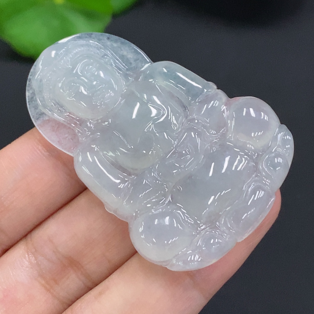 F31622672 Jadeite Guanyin Pendant Total Weight Approx.16.4g