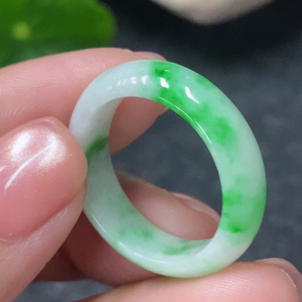 F34010138 Jadeite Ring Size 17.5 Total Weight Approx. 3.12g
