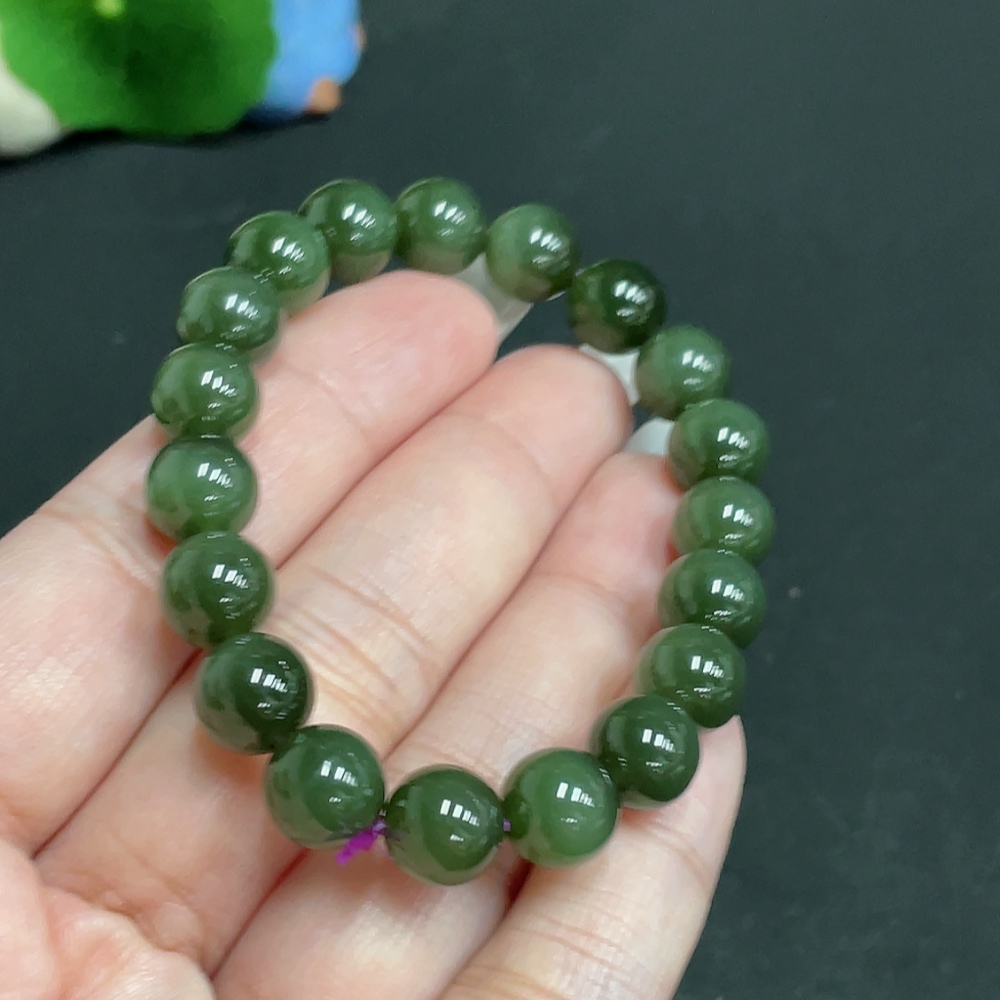 H27113480 Hetian Jade Bracelet, Approx. 8.6mm, Total Weight About 22.5g