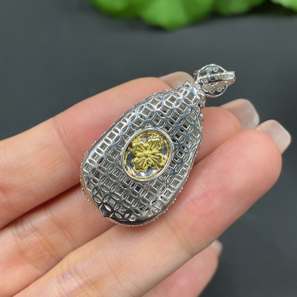 F23688003 Jadeite Inlaid Pendant Ruyi Non-Gold