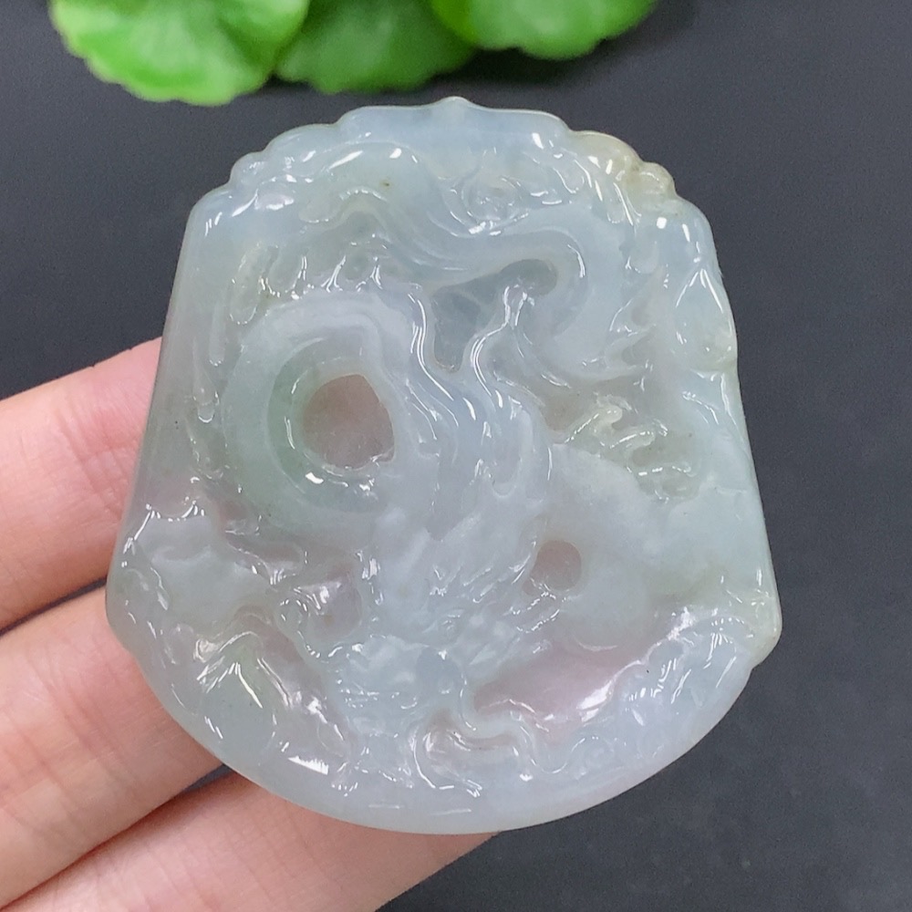 F22489826 JadeiteDragon Soaring the World Pendant