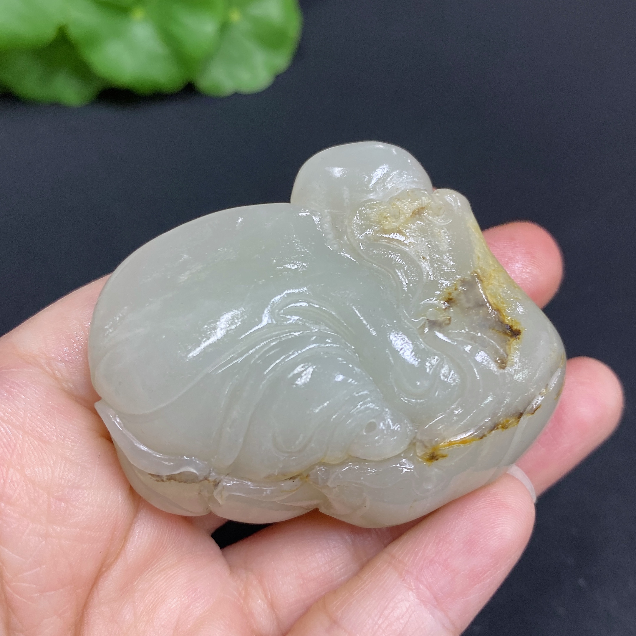 H34971241 Hetian Jade Pendant - Buddha Figure, Total Weight Approx. 66g, Undetermined Skin Color Origin
