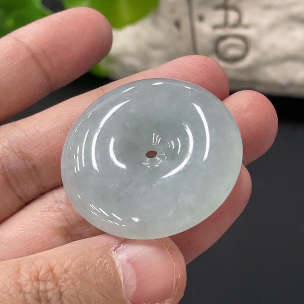 F34058260 Jadeite Safety Button Pendant Total Weight About 16.78g