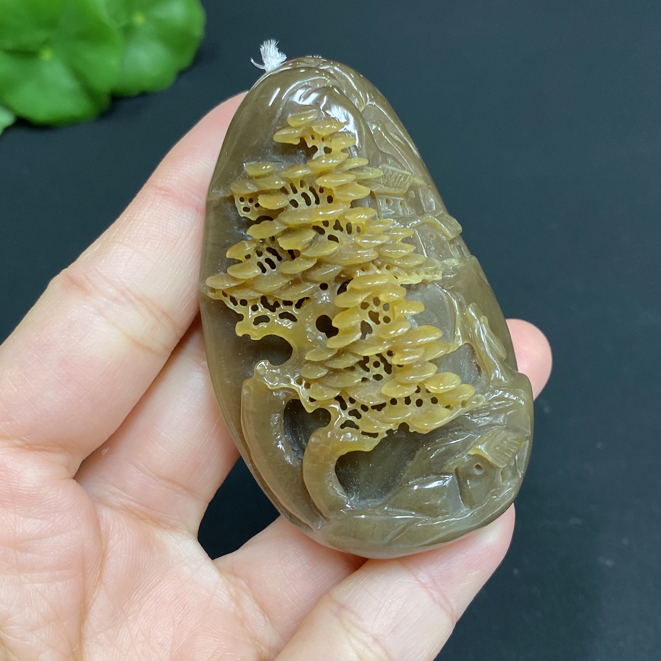 H27061327 Hetian Jade Pendant Landscape Total Weight Approx. 70.2g