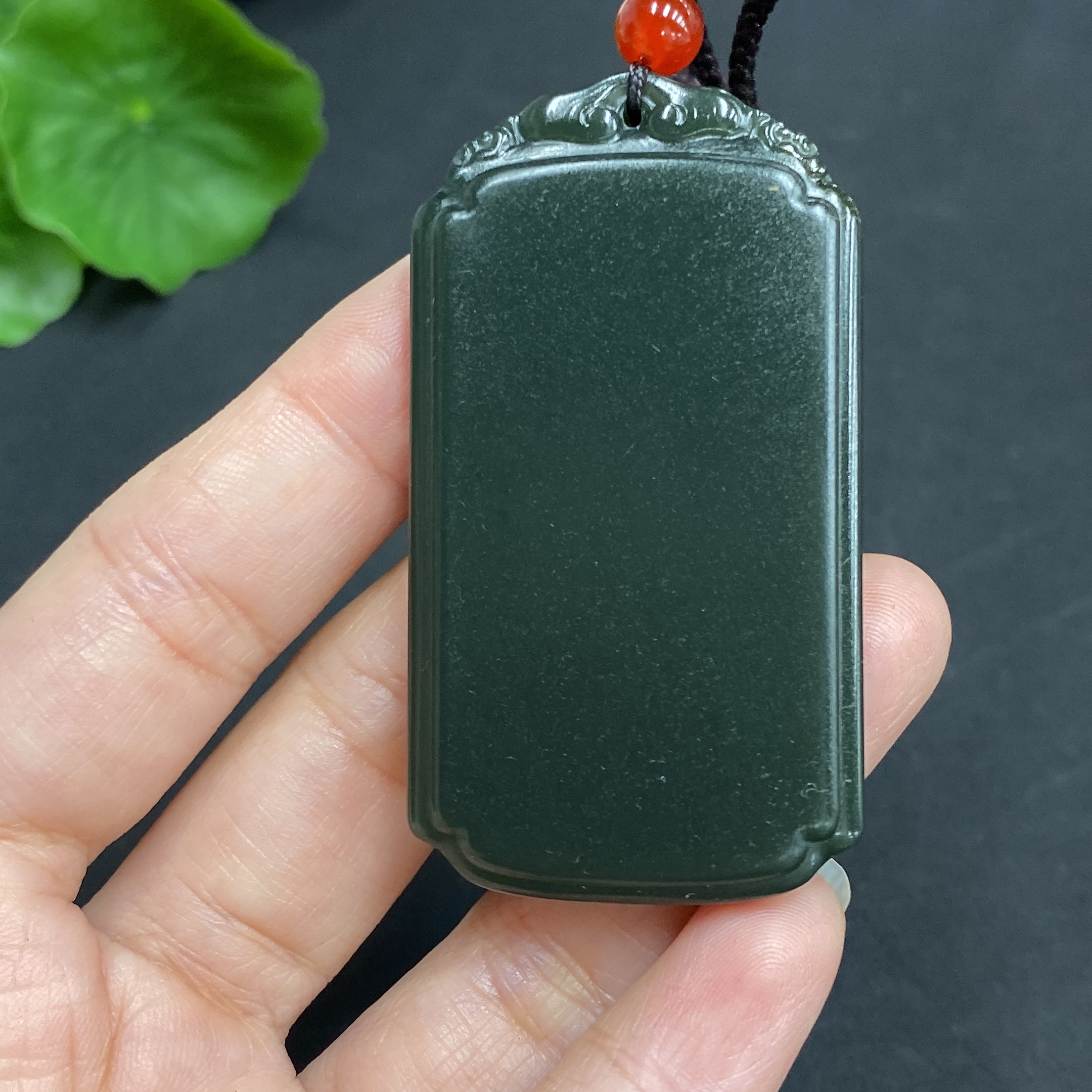 H22506700 Hetian Jade Pendant Plain Pendant Total Weight (incl. cord): 31.7g