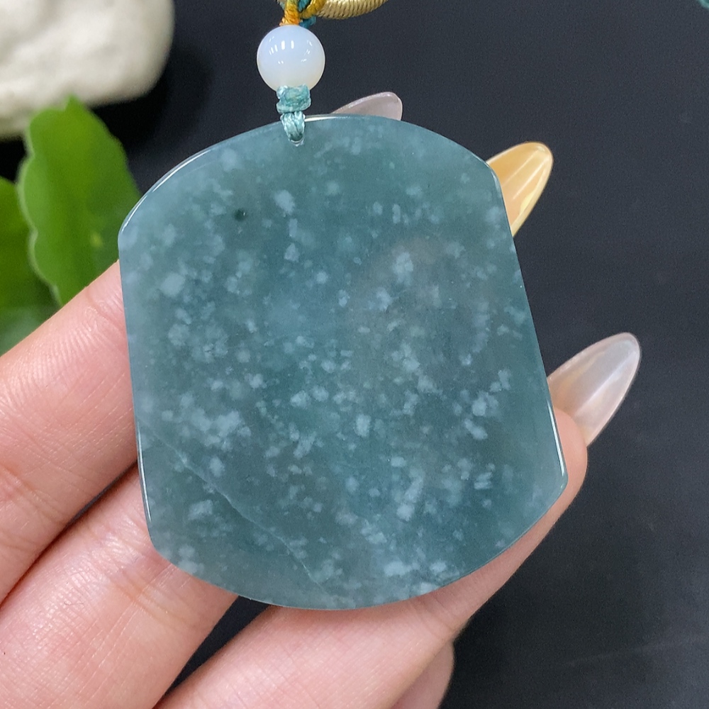 F30455916 JadeitePendant Landscape with Beads Non-Grade A Total Weight Approx. 29g