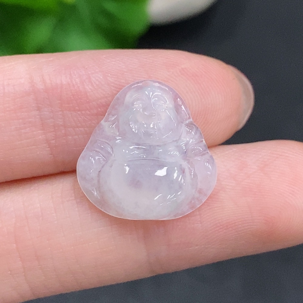 F35078240 Jadeite Buddha Pendant, Total Weight Approx. 1.4g