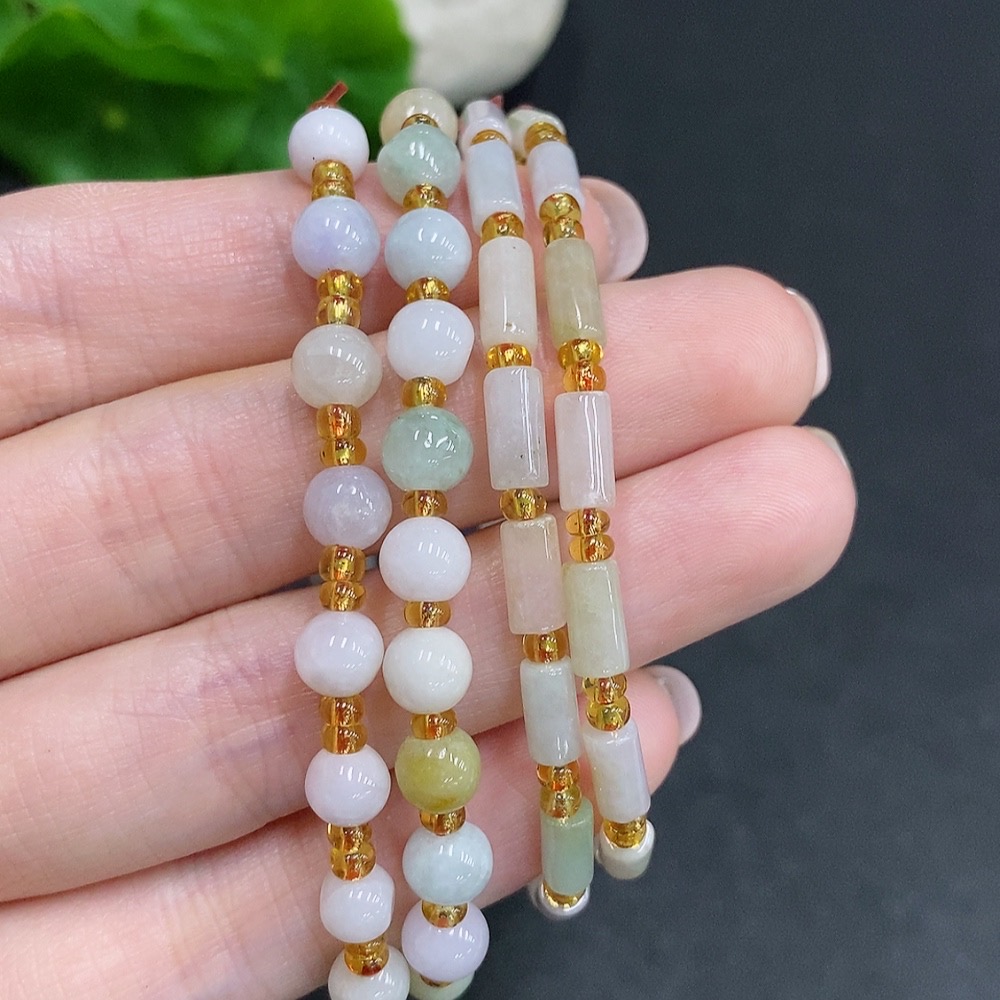 F34035716 Jadeite Bracelet Sell as a Lot with Non-Jadeite Beads