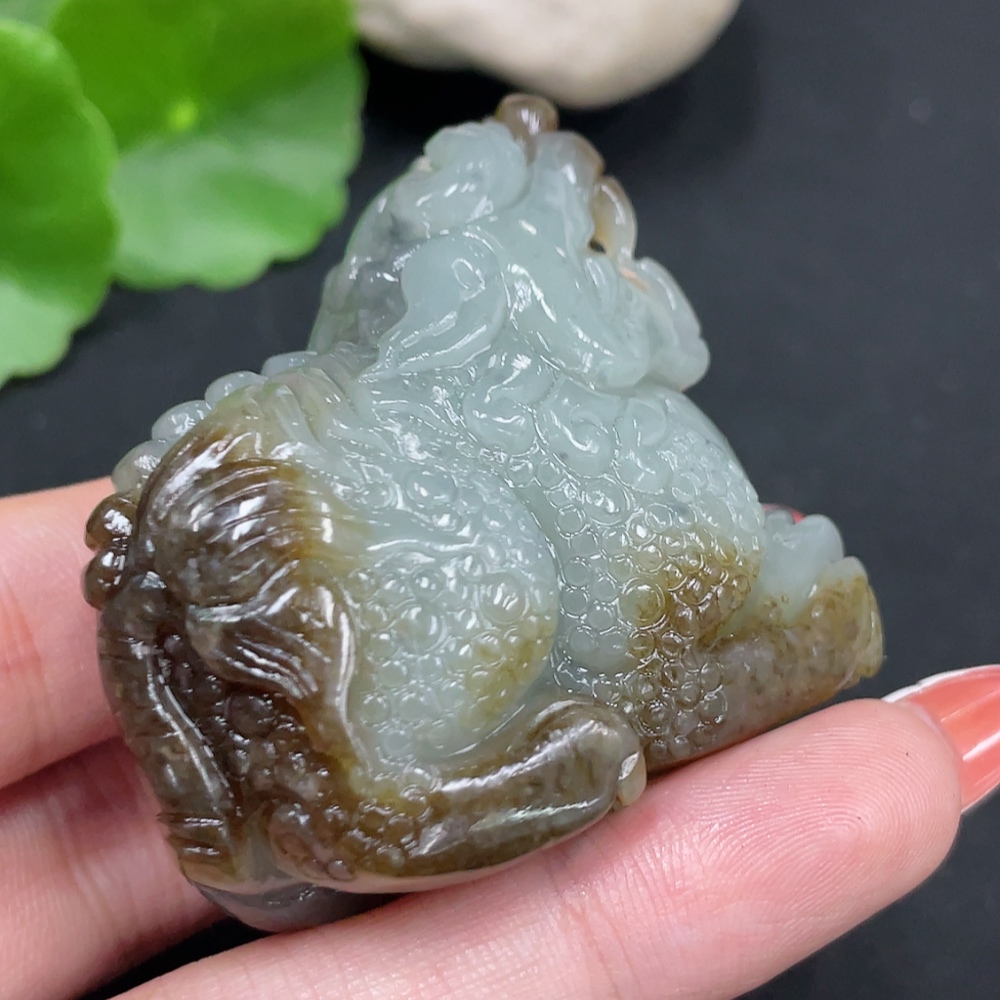 H34027578 Hetian Jade Pendant, Auspicious Beast, Total Weight: Approx. 85.8g