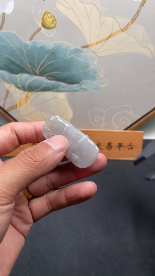 F30570002 Jadeite Bamboo Pendant Total Weight Approx. 15g