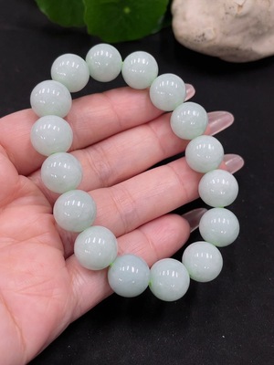 F35082324 Jadeite Bracelet Bead 11.9mm Approx. Total Weight About 47g