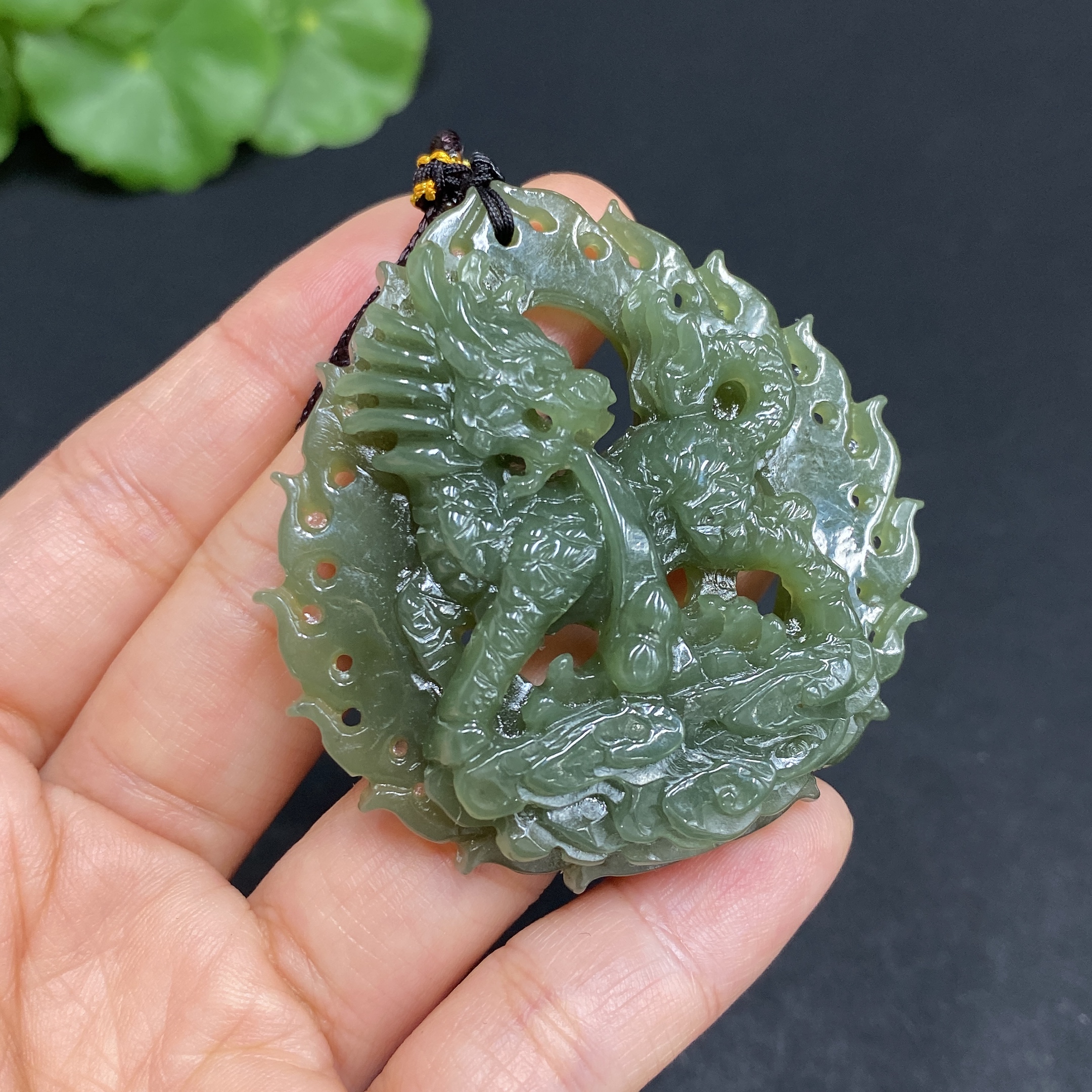 H32704467 Hetian Jade Pendant Kylin