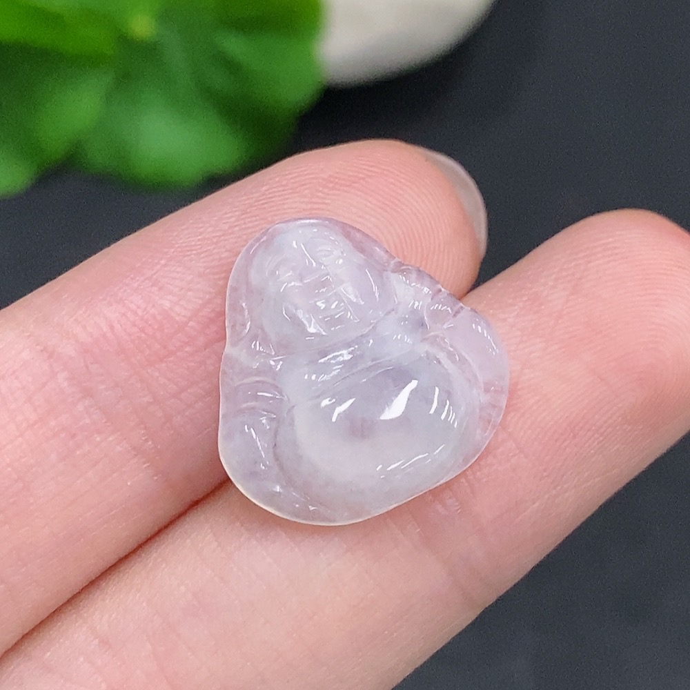 F35078240 Jadeite Buddha Pendant, Total Weight Approx. 1.4g