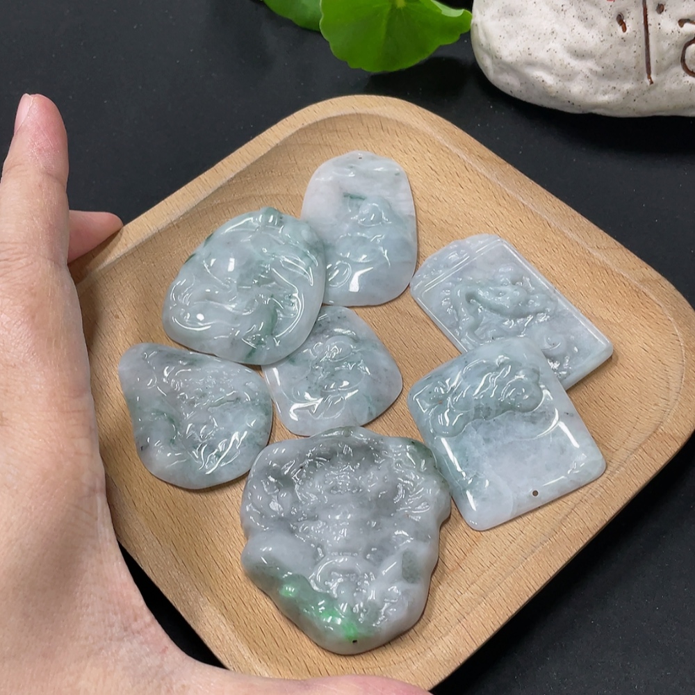 F33875967 Jadeite Pendant Containing Other Mineral Components
