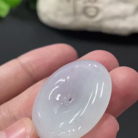 F34076810 Jadeite Safety Buckle Pendant Total Weight About 12.87g