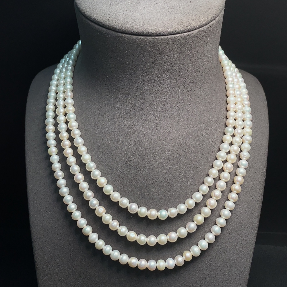 C34993165 Pearl Necklace Non-Gold Total Weight Approx. 81.50g Size About 6.3mm
