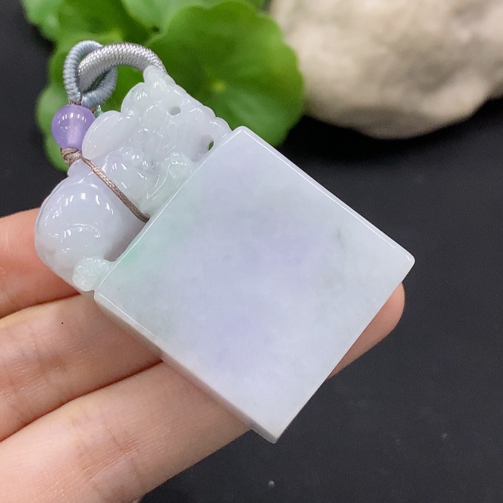 F34995893 Jadeite Pi Xiu Seal, Total Weight: Approx. 52.65g