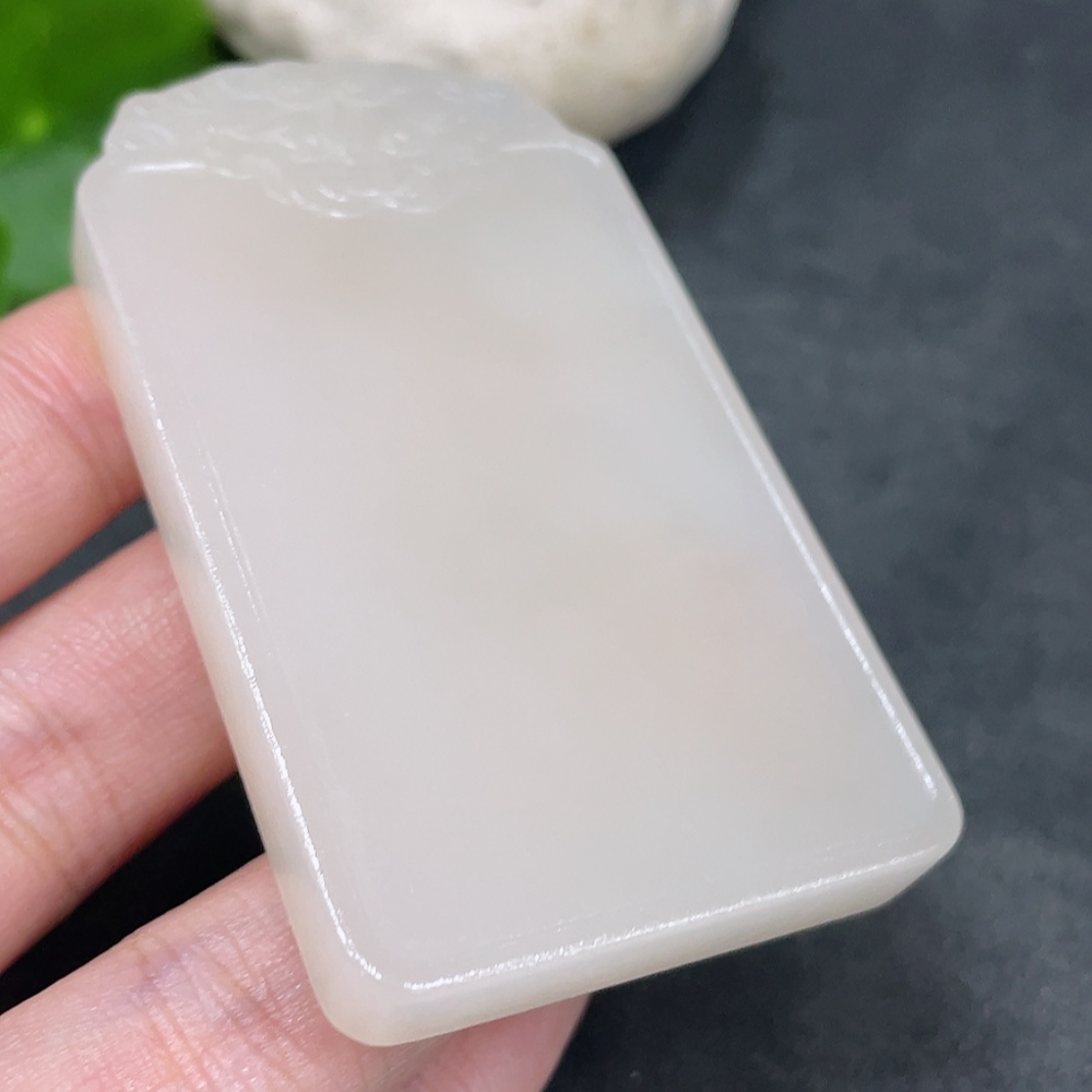 H34016823 Hetian Jade Pendant, Antique-style Plaque, Total Weight Approx. 59.1g