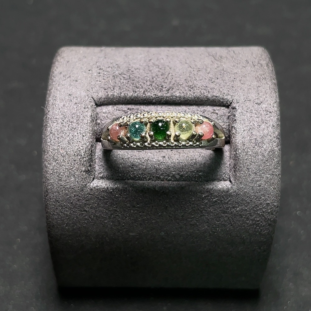 C28218308 Tourmaline Ring Non-gold Setting Adjustable Total Weight Approx. 2.4g