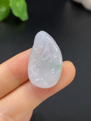 F22437448 Jadeite Formless Guanyin Pendant Total Weight 4.633g