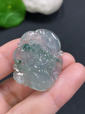 F34962893 Jadeite Blooming Wealth Pendant