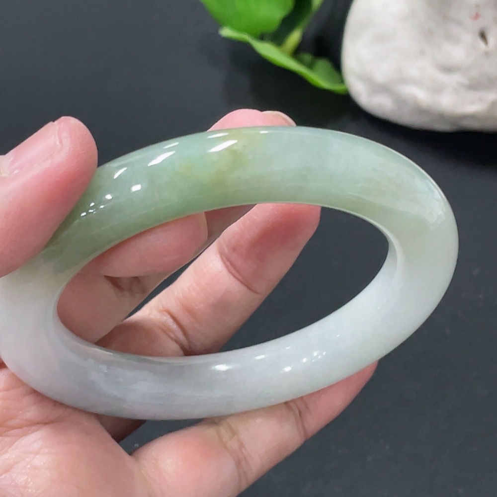 F35081060 Jadeite Round Bangle Total Weight Approx.69.49g Size 55