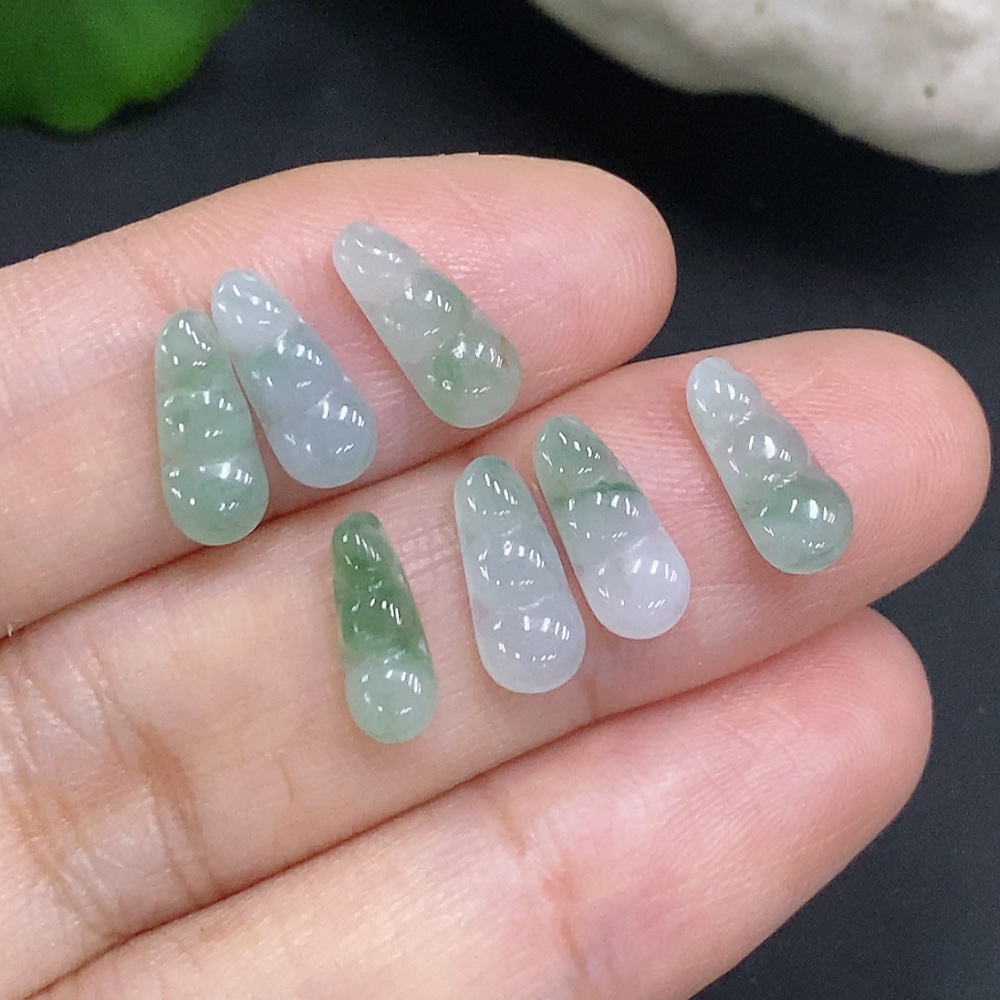 F35126607 Jadeite Fu Dou Inlaid Pieces Sell as a Lot
