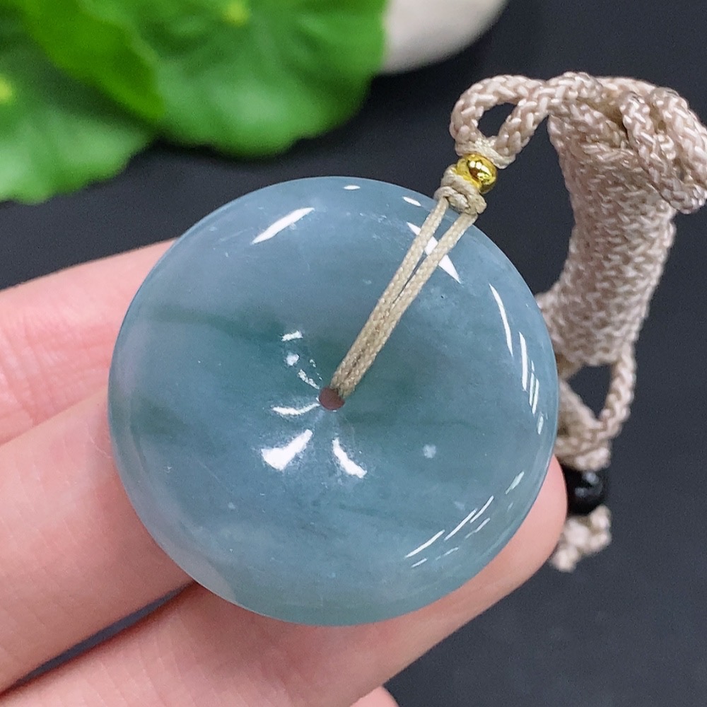 F31645730 Jadeite Safety Pendant Total Weight Approx. 11.8g (Including String Weight)