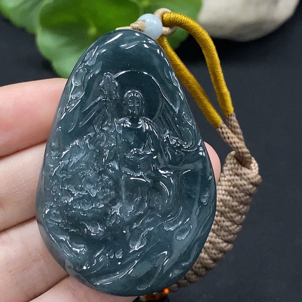 F34996562 Jadeite Ksitigarbha Pendant Total Weight Approx.41.5g