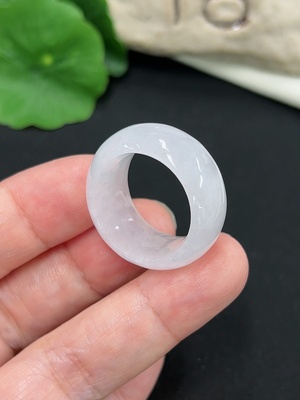 F41941644 翡翠戒圈  19圈口 货品总重约9.7克