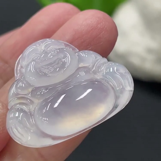 F33837252 Jadeite Buddha Pendant Inlaid Piece