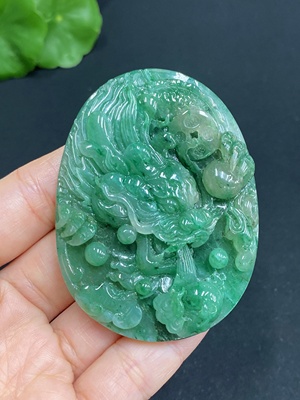 H31602331 Dushan Jade Pendant - Dragon Plate, Total Weight Approx. 47.6g