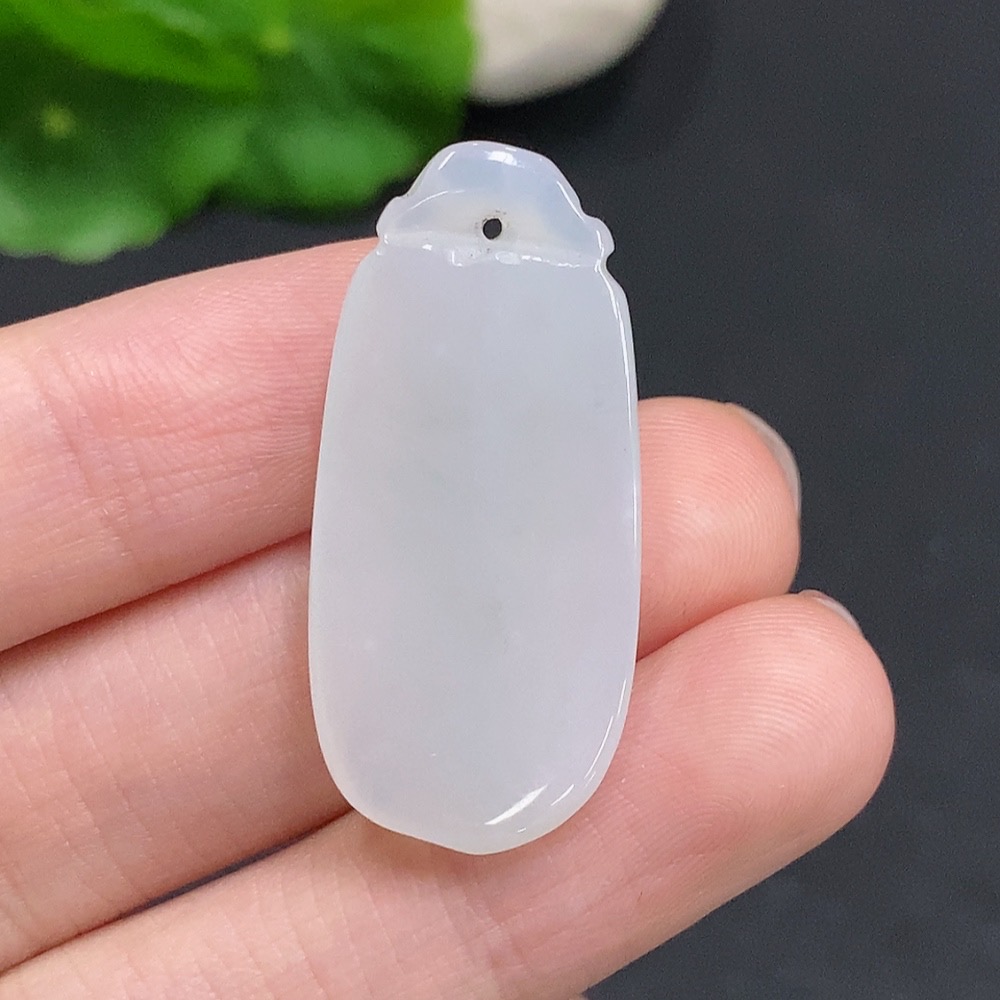 F35123860 Jadeite Fu Gua Pendant, Total Weight Approximately 5.8g