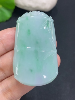 F30451213 JadeiteBamboo Pendant with a total weight of approximately 23.1 grams