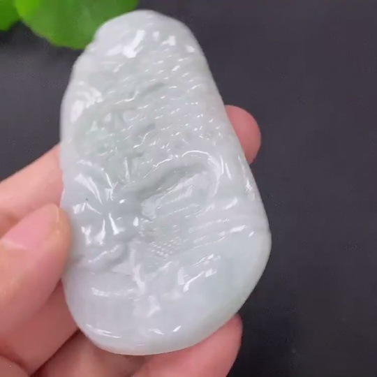F31593593 Jadeite Pendant Landscape Plaque Total Weight Approx. 33g