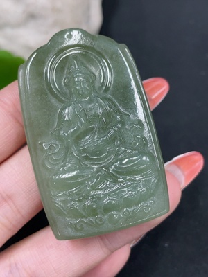H35083923 Hetian Jade Pendant Guanyin Total Weight Approx. 37.8g