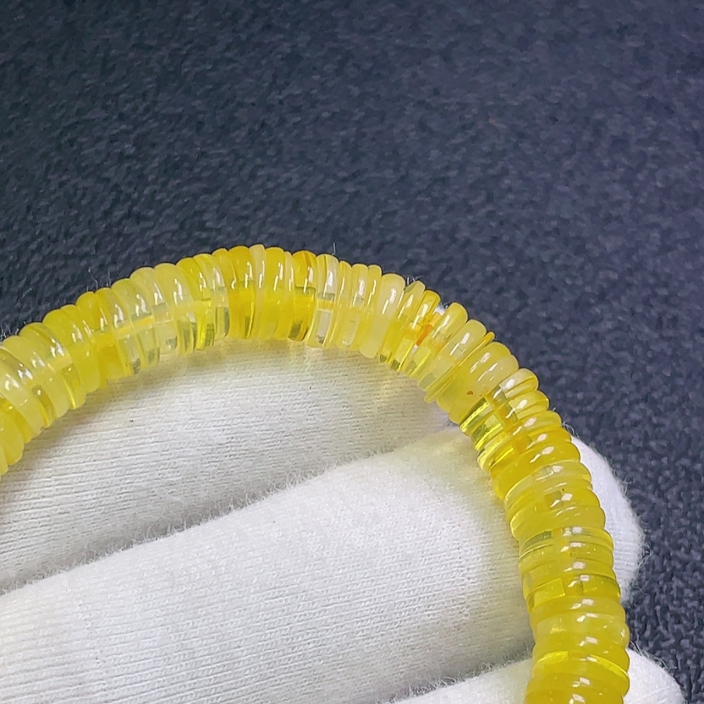 C30533784 Amber Beeswax Bracelet Total Weight Approx.8.27g Size 7.8mm