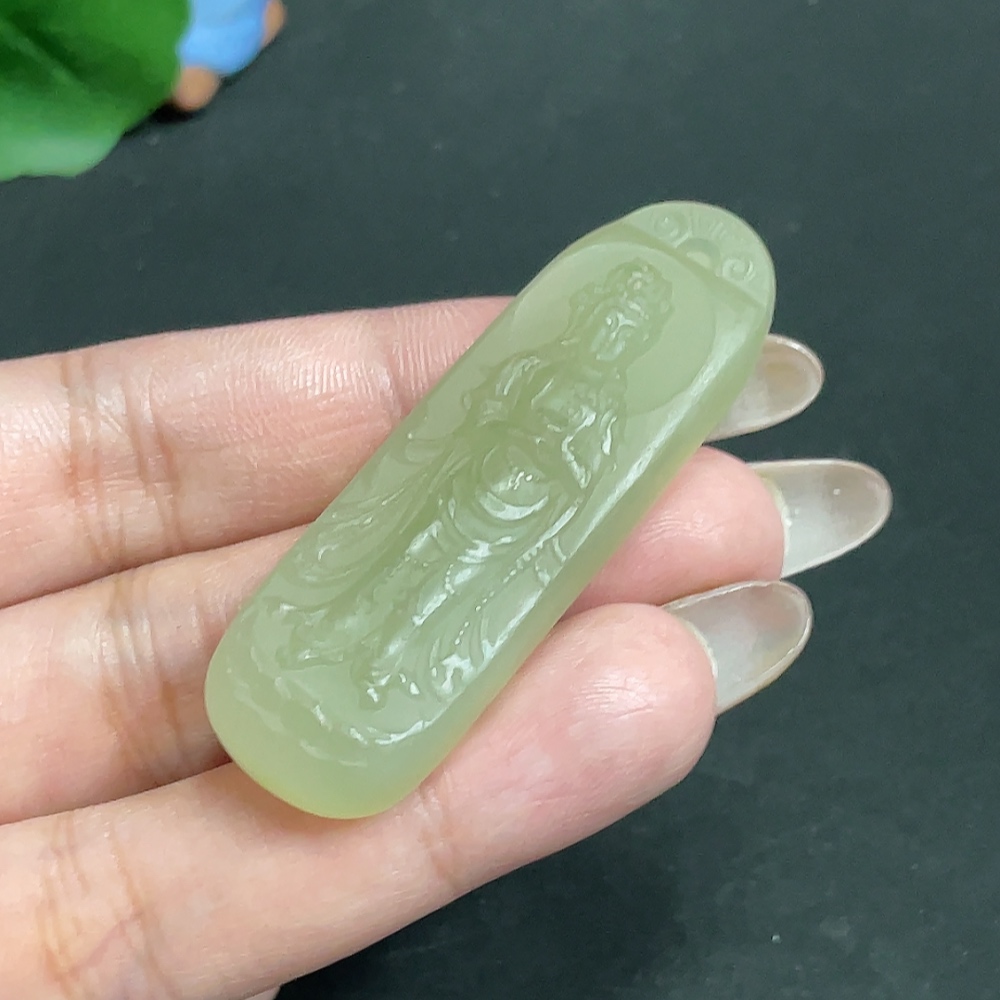 H29358232 Hetian Jade Pendant Guanyin Total Weight Approx. 21.1g