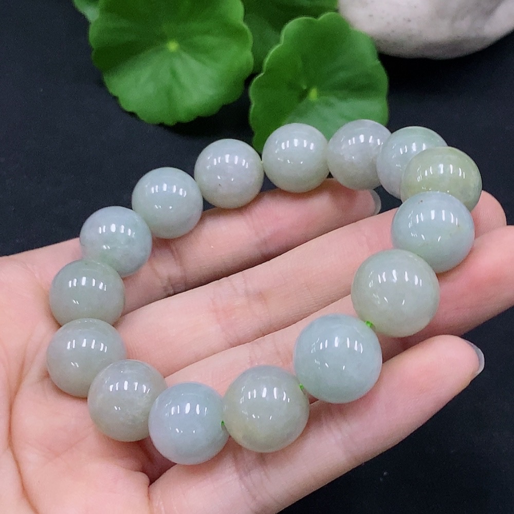 F29346869 Jadeite Bead Bracelet Approx. 13.6mm Total Weight Approx. 61.58g